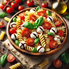 Caprese pasta salad -image